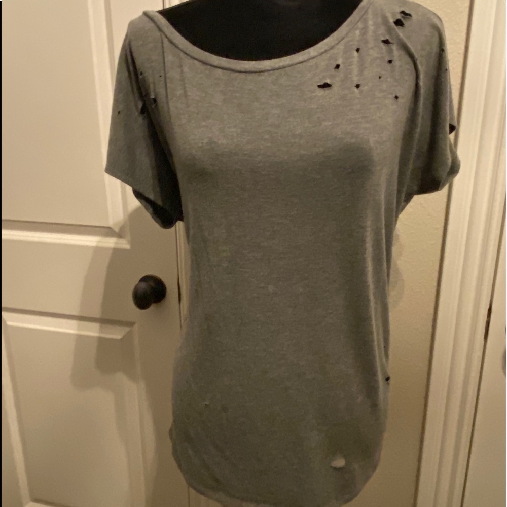 Express distressed top!